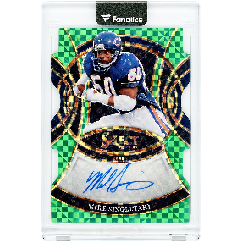 Carte autographiée de Mike Singletary (Chicago Bears) 2025 Panini Select Green Prizm #SP-MSY #4/5