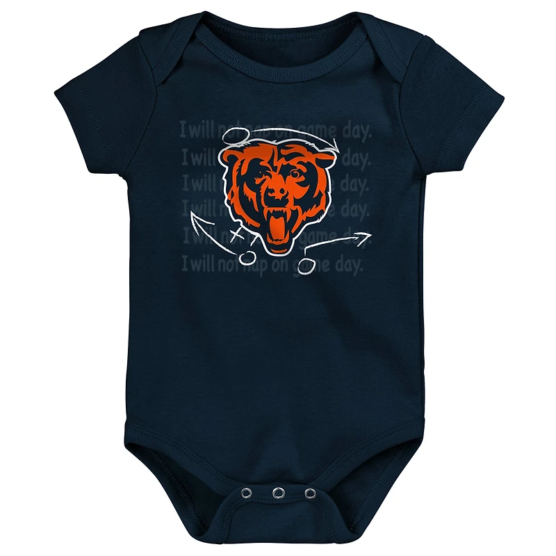 Ensemble de 3 bodys Team Starter pour nouveau-nés et nourrissons des Chicago Bears