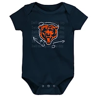 Ensemble de 3 bodys Team Starter pour nouveau-nés et nourrissons des Chicago Bears
