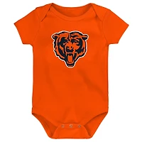 Ensemble de 3 bodys Team Starter pour nouveau-nés et nourrissons des Chicago Bears