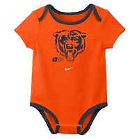 Ensemble de 3 bodies Nike pour nouveau-né et bébé avec nom numéro Caleb Williams des Chicago Bears