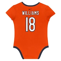 Ensemble de 3 bodies Nike pour nouveau-né et bébé avec nom numéro Caleb Williams des Chicago Bears
