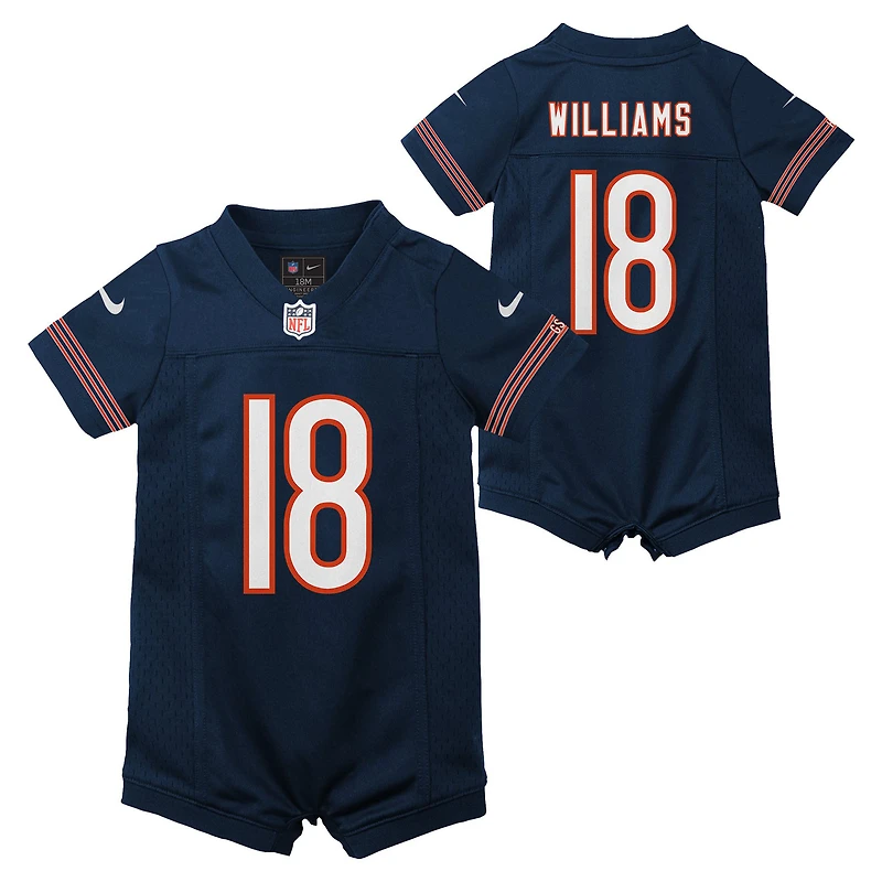 Maillot de jeu Nike Caleb Williams bleu marine Chicago Bears pour nouveau-né et bébé