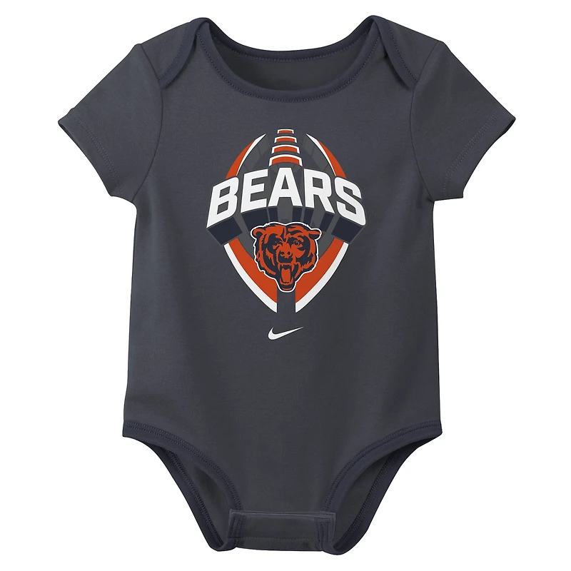 Ensemble trois pièces Nike Chicago Bears pour nouveau-né et bébé