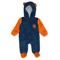 Newborn & Infant Outerstuff Navy Chicago Bears Stay Napping Fleece Bunting Full-Zip Sleeper