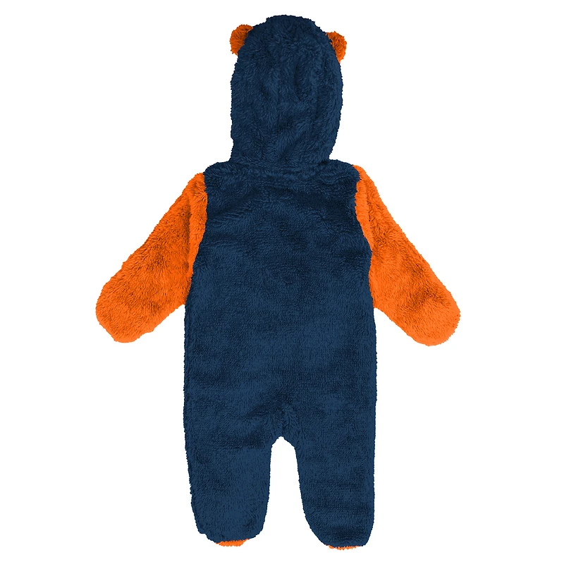 Grenouillère polaire à fermeture éclair intégrale pour nouveau-né et nourrisson Outerstuff, bleu marine, Chicago Bears