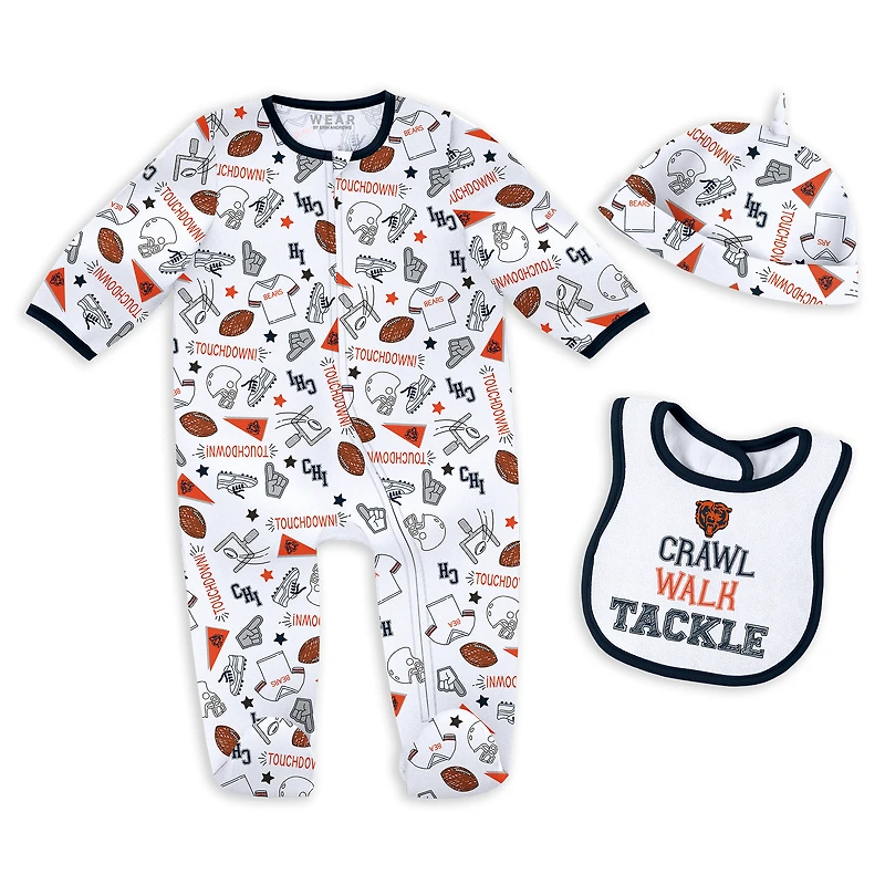 Newborn & Infant WEAR by Erin Andrews Chicago Bears Sleep Play Set