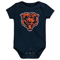 Newborn Outerstuff Chicago Bears Little Tike 3-Piece Bodysuit Set