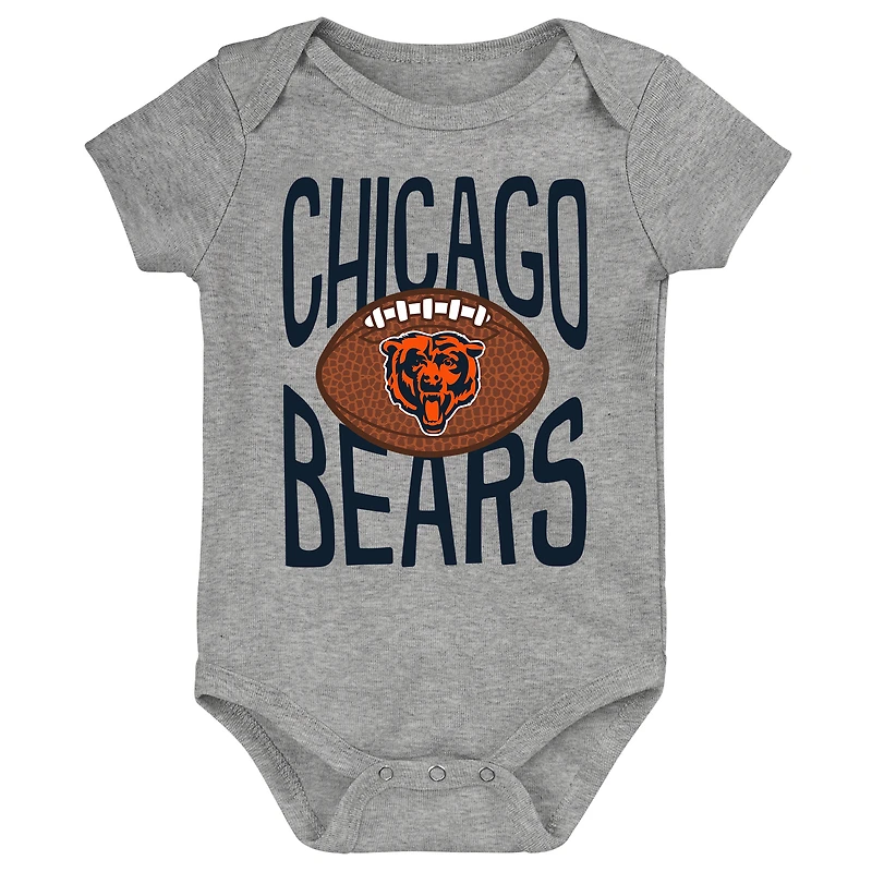 Newborn Outerstuff Gray Chicago Bears For the Ball Bodysuit