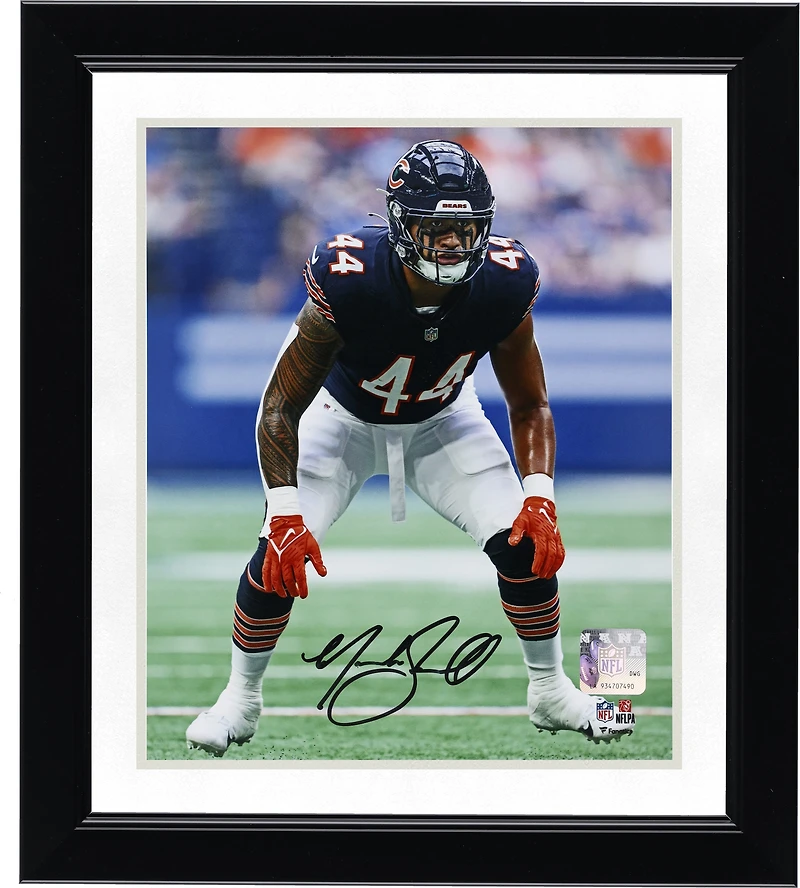 Noah Sewell Chicago Bears Autographed 8" x 10" Vertical Defensive Stance Photograph
