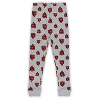 Ensemble de nuit avec t-shirt et pantalon à manches longues gris chiné pour enfants d'âge préscolaire Chicago Bears