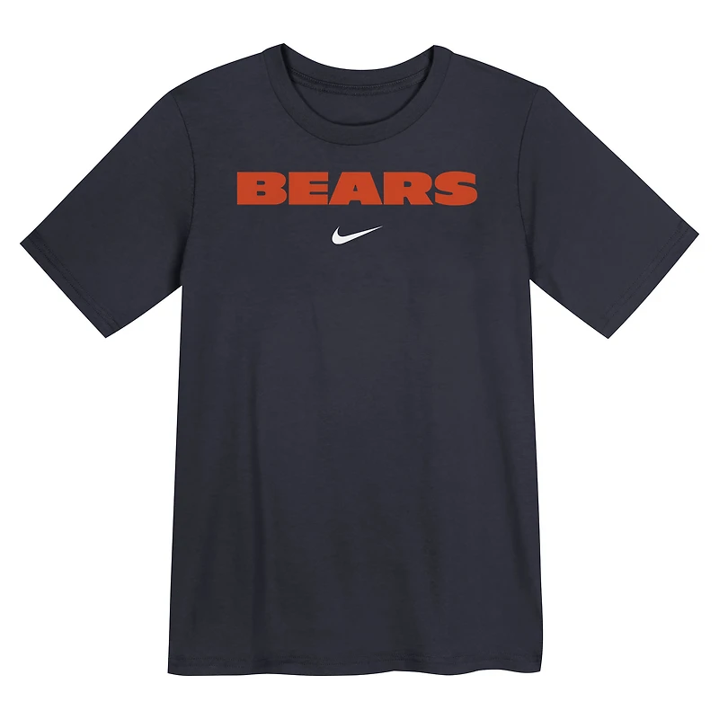 Preschool Nike Navy Chicago Bears Wordmark T-Shirt