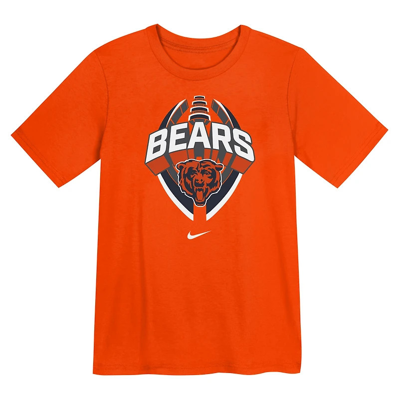 T-shirt Nike orange Chicago Bears Icon Legend Dri-FIT pour enfant d'âge préscolaire