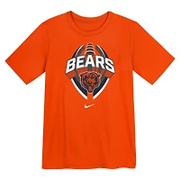 T-shirt Nike orange Chicago Bears Icon Legend Dri-FIT pour enfant d'âge préscolaire