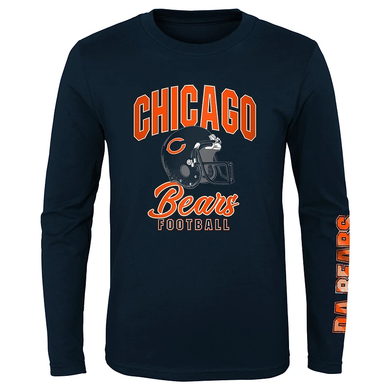 Preschool Orange/Navy Chicago Bears Game Day T-Shirt Combo Set