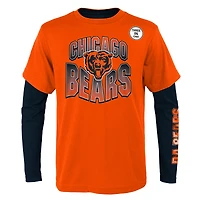 Ensemble de t-shirts orange et marine Chicago Bears pour enfants d'âge préscolaire