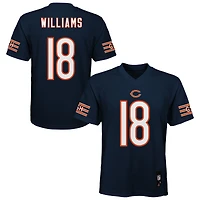 Maillot réplique bleu marine des Chicago Bears de Caleb Williams pour enfants d'âge préscolaire