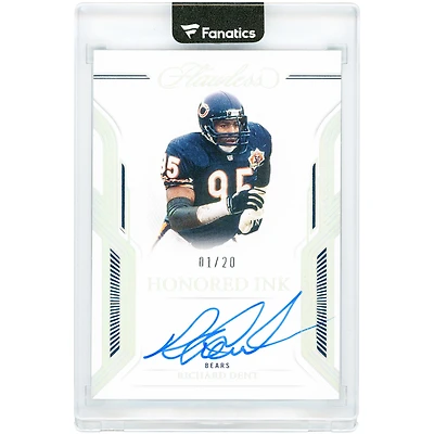 Richard Dent Chicago Bears Autographed 2023 Panini Flawless Holo Silver Honored Ink #HI-RDE #1/20 Card