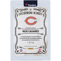 Rick Casares Chicago Bears Autographed 2010 Panini Threads Gridiron Kings #11 #14/50 Card