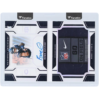 Rome Odunze Chicago Bears Autographed 2024 Panini National Treasures Laundry Tag Relic Booklet #RJPS-ROE #4/5 Rookie Card