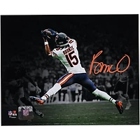 Rome Odunze Chicago Bears Autographed 8" x 10" Leaping Catch Spotlight Photograph