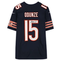 Rome Odunze Chicago Bears Autographed Navy Nike Vapor F.U.S.E. Limited Jersey