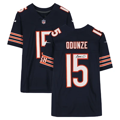 Rome Odunze Chicago Bears Autographed Navy Nike Vapor F.U.S.E. Limited Jersey