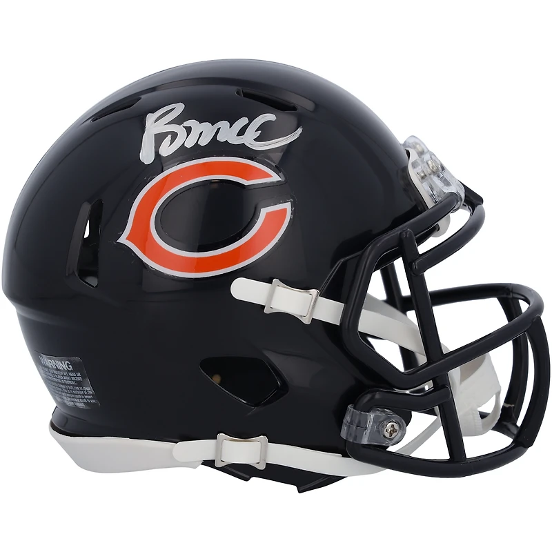 Casque Riddell Speed Mini autographié par Rome Odunze des Chicago Bears