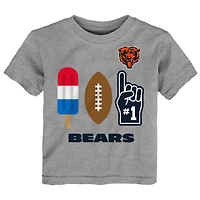 Toddler  Gray Chicago Bears Americana Pop T-Shirt