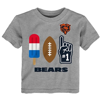 Toddler Gray Chicago Bears Americana Pop T-Shirt