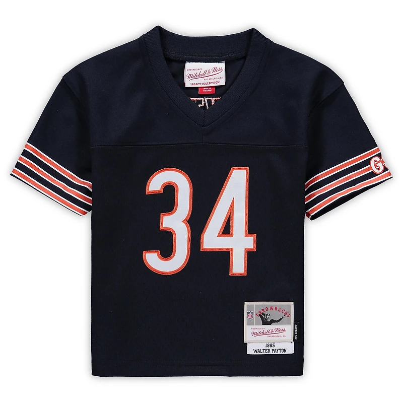 Maillot Mitchell & Ness Walter Payton Navy Chicago Bears 1985 retraité Legacy pour tout-petit