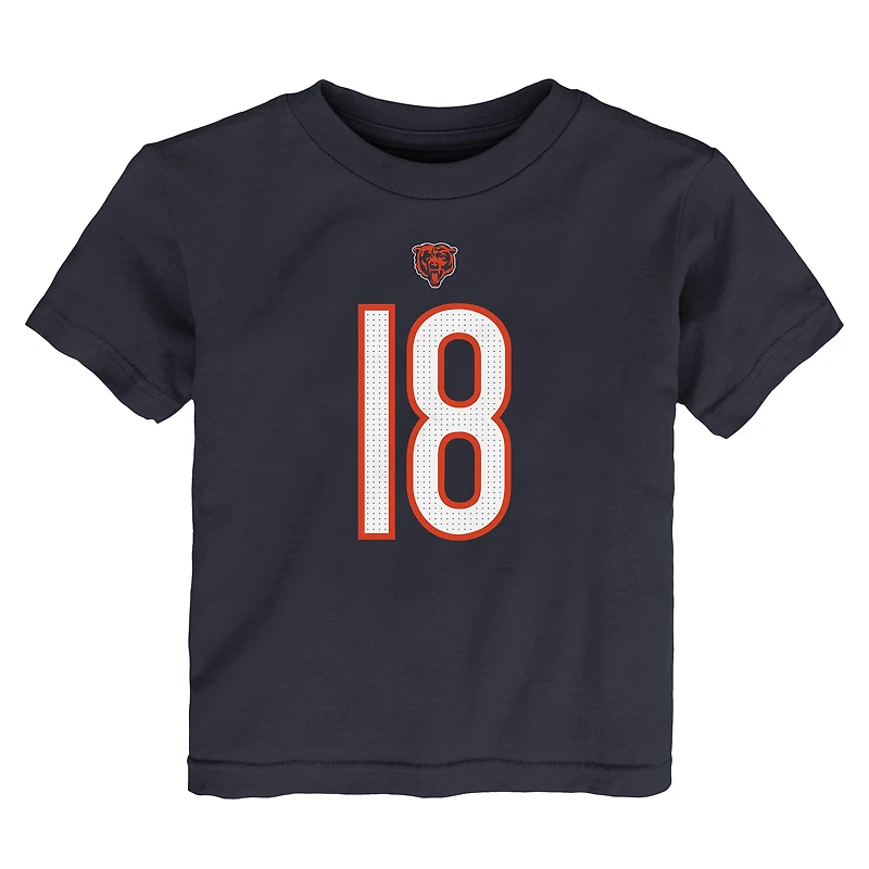 T-shirt Nike pour tout-petit avec nom et numéro de joueur Caleb Williams bleu marine des Chicago Bears