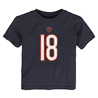 T-shirt Nike pour tout-petit avec nom et numéro de joueur Caleb Williams bleu marine des Chicago Bears