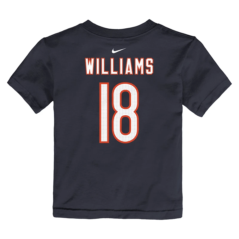 T-shirt Nike pour tout-petit avec nom et numéro de joueur Caleb Williams bleu marine des Chicago Bears