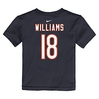 T-shirt Nike pour tout-petit avec nom et numéro de joueur Caleb Williams bleu marine des Chicago Bears