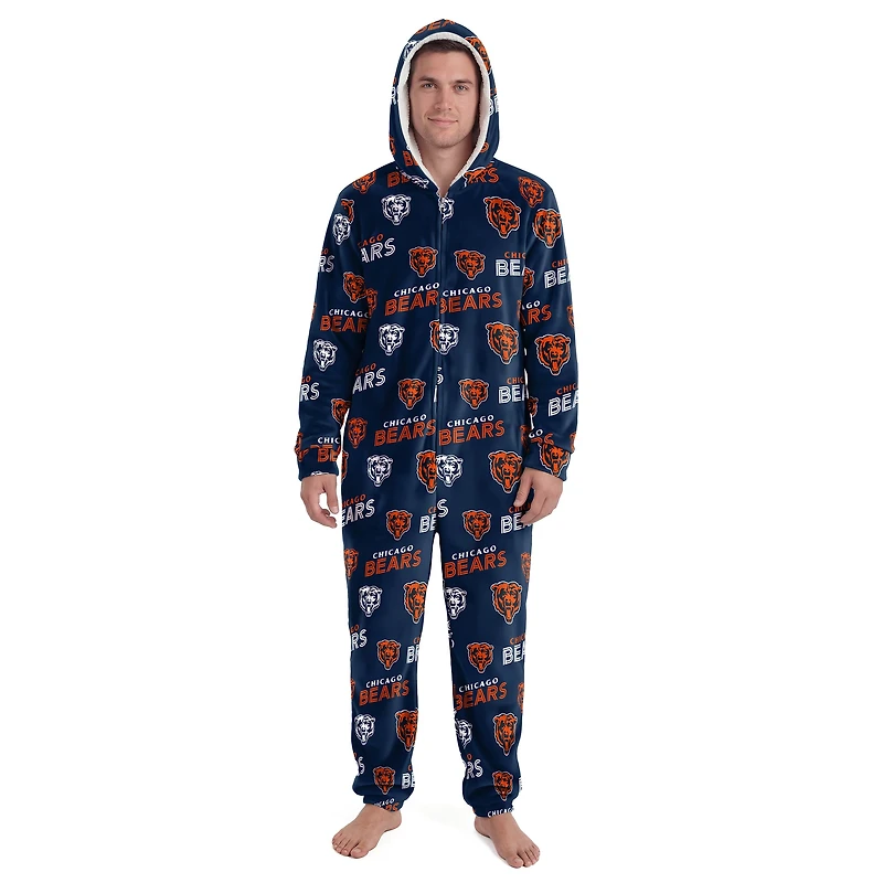 Combinaison unisexe Concepts Sport bleu marine Chicago Bears Sidekick