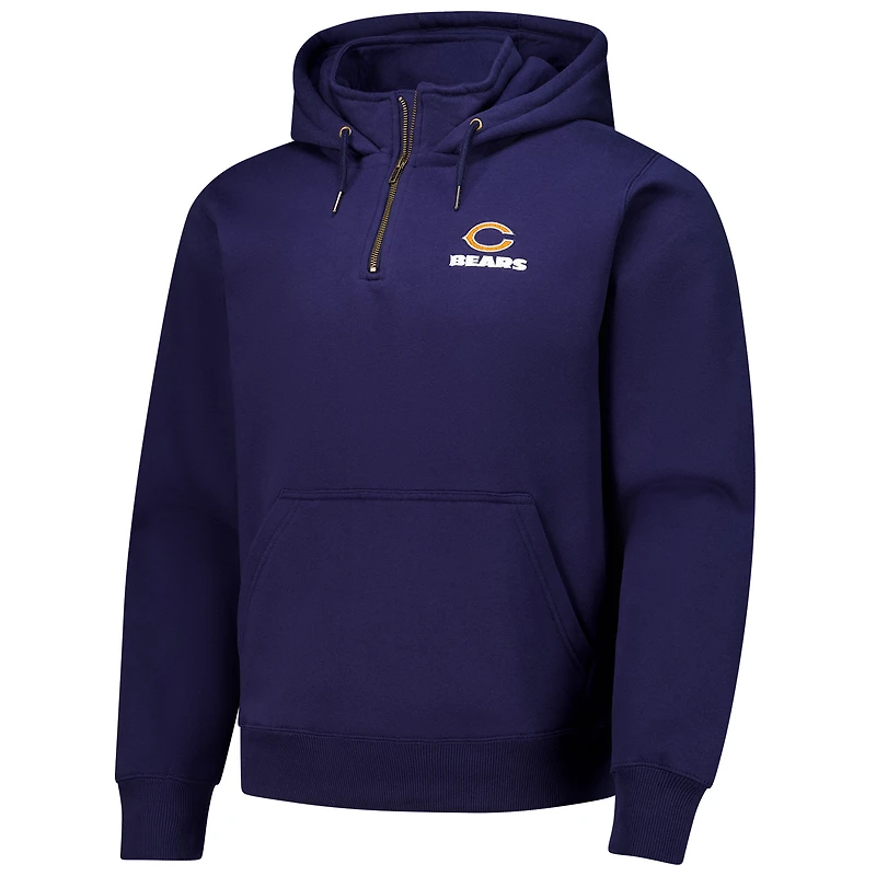 Unisex Dunbrooke  Navy Chicago Bears Defender Quarter-Zip Hoodie