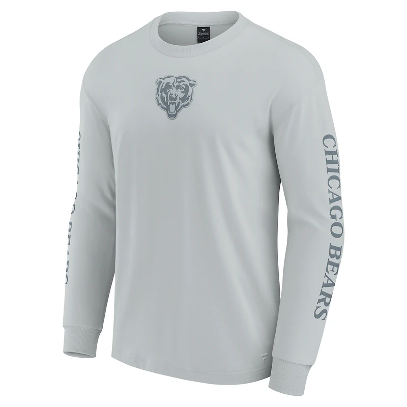 T-shirt unisexe à manches longues Fanatics gris Chicago Bears Elements Strive