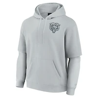 Unisex Fanatics  Gray Chicago Bears Sleek Elements Pullover Hoodie