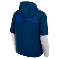 Unisex Fanatics  Navy Chicago Bears Sleek Elements Pullover Hoodie