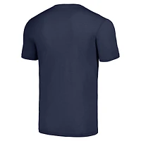 T-shirt unisexe en mélange de trois matières, hommage à Caleb Williams, Chicago Bears, bleu marine, caricature du joueur