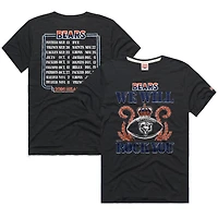 Unisex Homage Charcoal Chicago Bears 2026 NFL Schedule Queen Tri-Blend T-Shirt