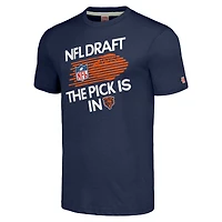 Unisex Homage Heather Navy Chicago Bears 2024 Team Draft Tri-Blend T-Shirt
