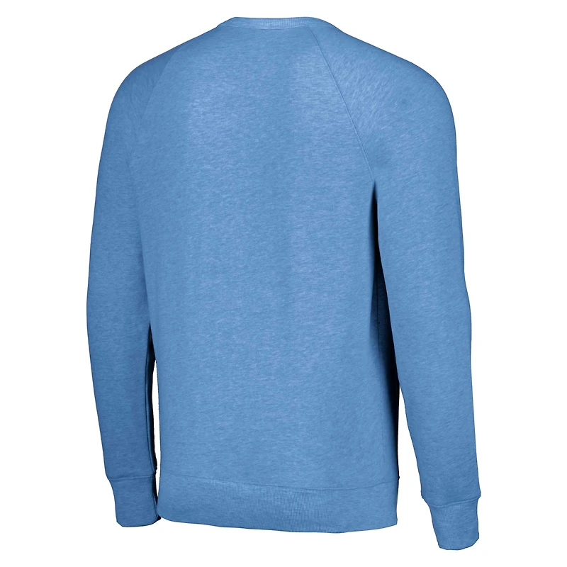 Sweat-shirt unisexe Hommage bleu clair Chicago Bears Holiday Raglan Tri-Blend