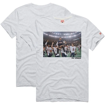 Unisex Homage Mike Ditka Ash Chicago Bears Pay Tri-Blend T-Shirt