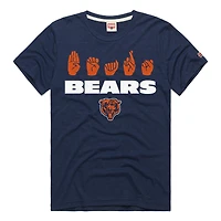 Unisex Homage  Navy Chicago Bears NFL ASL Collection by Love Sign Tri-Blend T-Shirt