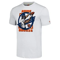 Unisex Homage Rome Odunze Ash Chicago Bears Caricature Player Tri-Blend T-Shirt