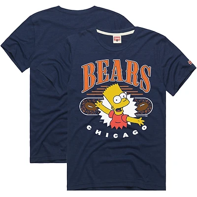 T-shirt unisexe bleu marine Hommage x Les Simpsons Chicago Bears