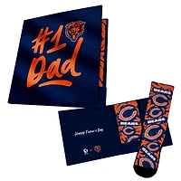 Unisex Rock Em Socks  Navy Chicago Bears #1 Dad Gift Card Socks