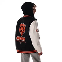 Veste universitaire à capuche unisexe The Wild Collective noire des Chicago Bears